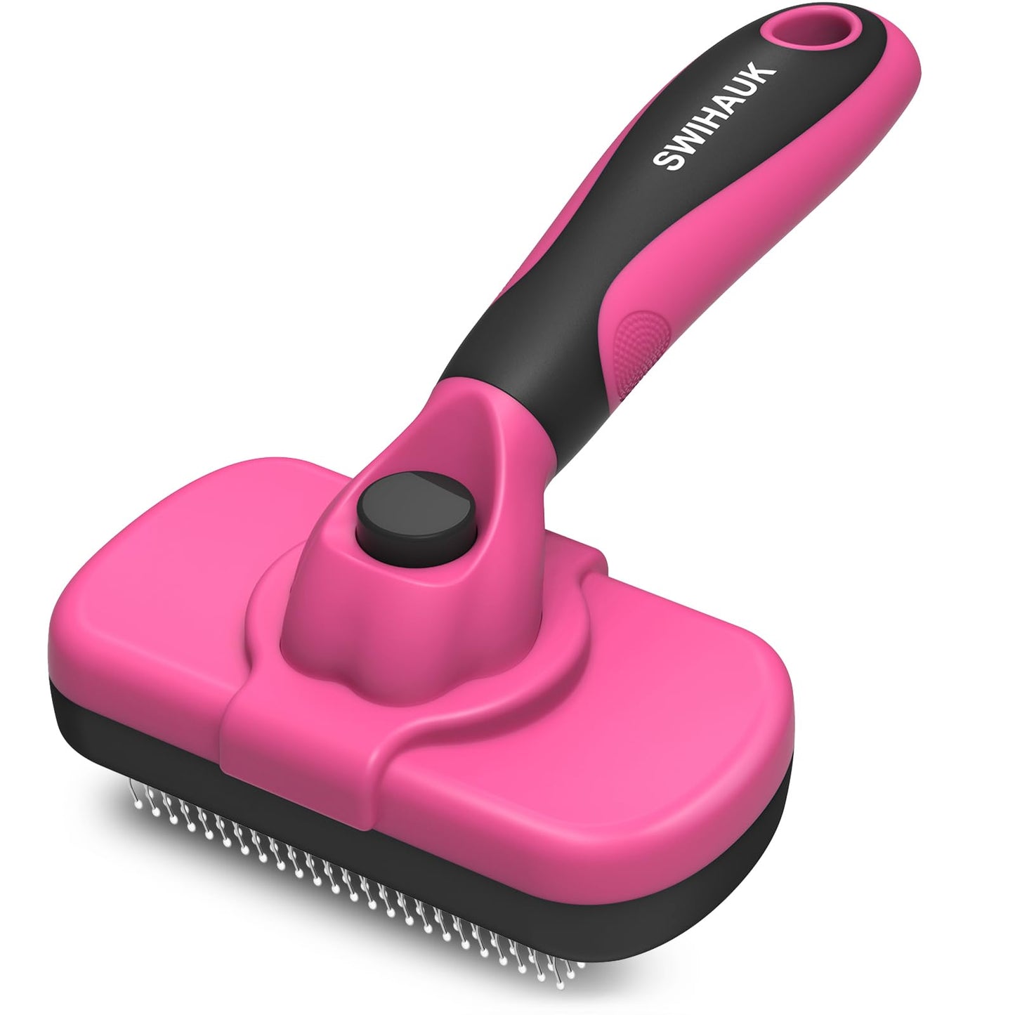 Swihauk Self Cleaning Slicker Brush - Skin Friendly Deshedding Grooming Tool for Dogs & Cats, Suitable for Shedding & Haired Pets, with Pet Supplies Accessories, Blue