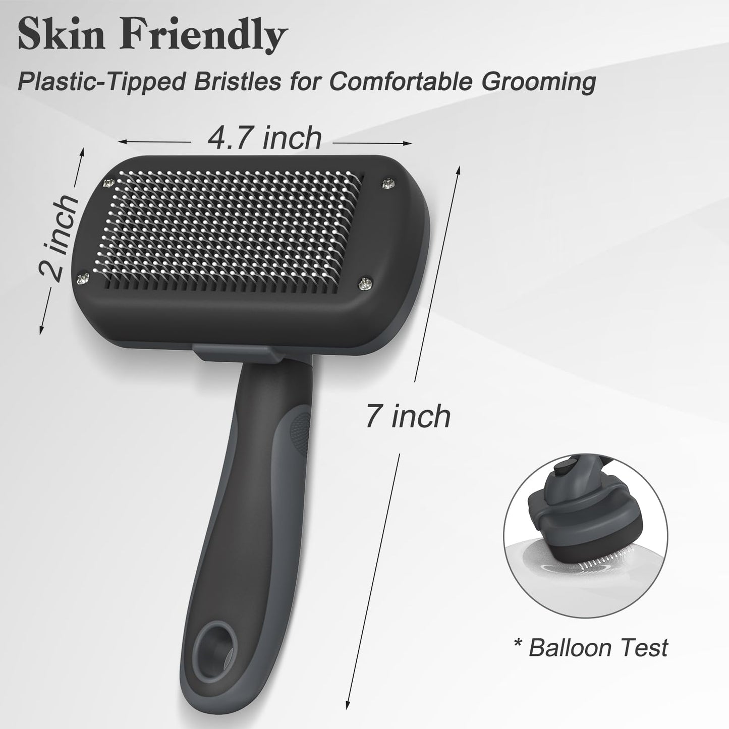 Swihauk Self Cleaning Slicker Brush - Skin Friendly Deshedding Grooming Tool for Dogs & Cats, Suitable for Shedding & Haired Pets, with Pet Supplies Accessories, Blue