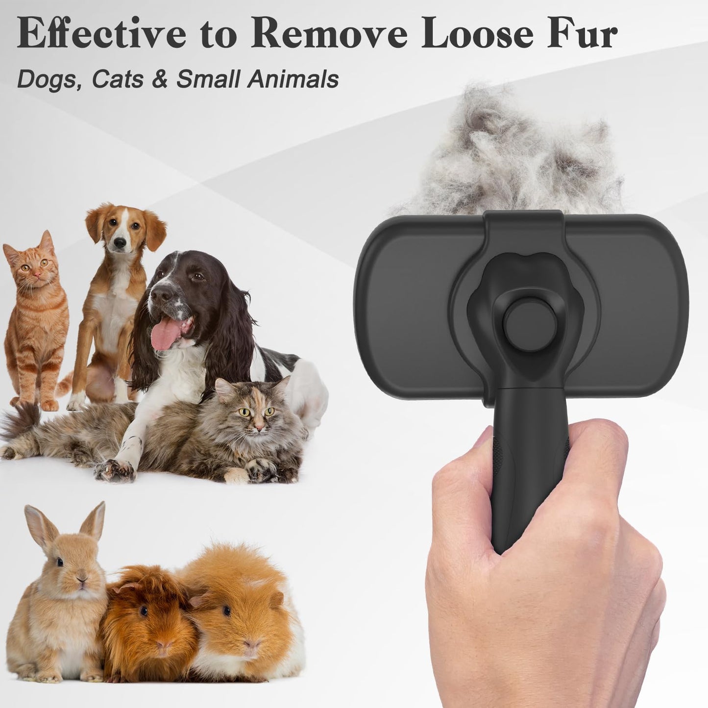 Swihauk Self Cleaning Slicker Brush - Skin Friendly Deshedding Grooming Tool for Dogs & Cats, Suitable for Shedding & Haired Pets, with Pet Supplies Accessories, Blue