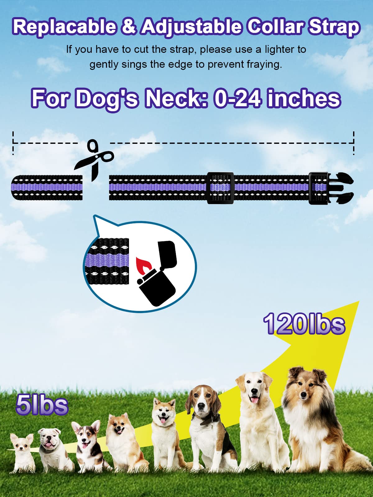 Bousnic Dog Shock Collar 2 Dogs (5-120Lbs) - 3300 ft Waterproof Training Collar for Dogs Large Medium Small with Rechargeable Remote, Beep (1-8) Vibration (1-16) and Humane Shock (1-99) Modes