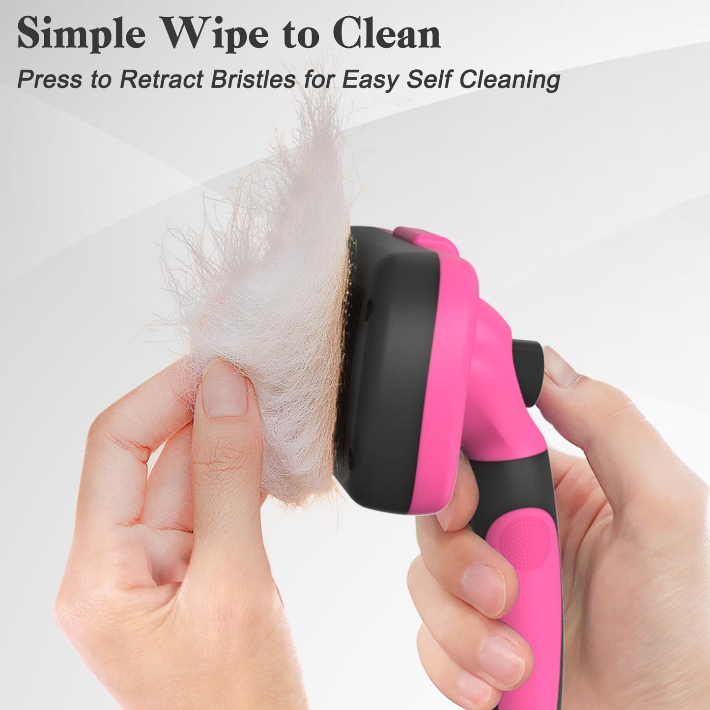Swihauk Self Cleaning Slicker Brush - Skin Friendly Deshedding Grooming Tool for Dogs & Cats, Suitable for Shedding & Haired Pets, with Pet Supplies Accessories, Blue