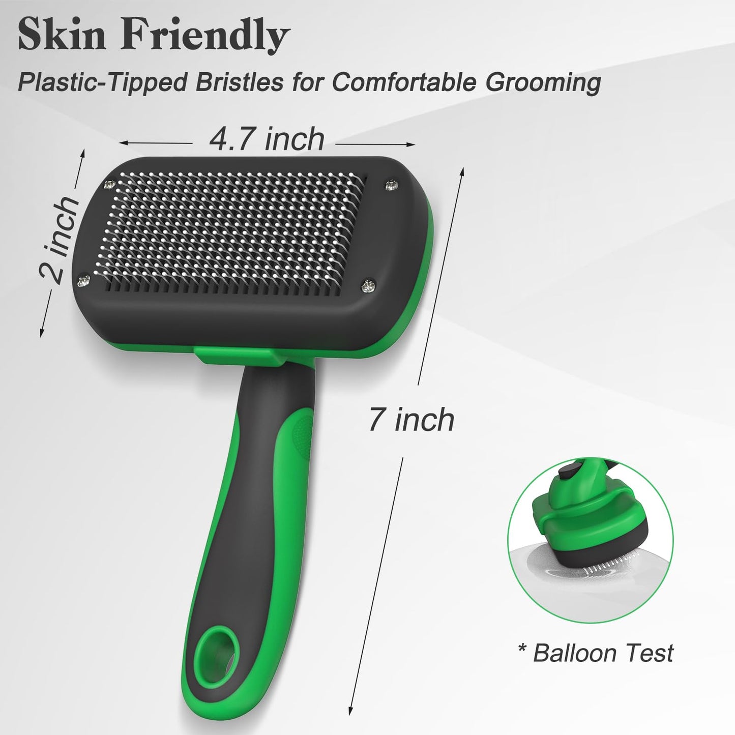 Swihauk Self Cleaning Slicker Brush - Skin Friendly Deshedding Grooming Tool for Dogs & Cats, Suitable for Shedding & Haired Pets, with Pet Supplies Accessories, Blue
