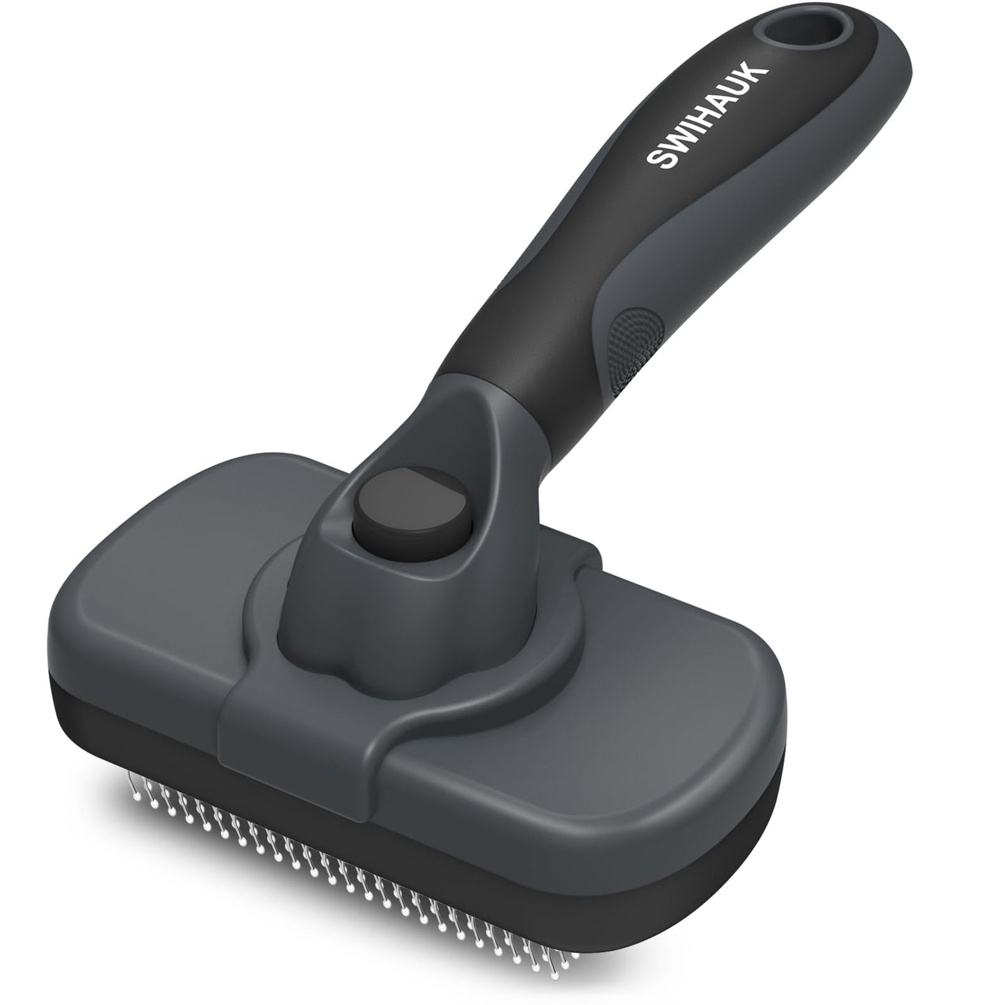 Swihauk Self Cleaning Slicker Brush - Skin Friendly Deshedding Grooming Tool for Dogs & Cats, Suitable for Shedding & Haired Pets, with Pet Supplies Accessories, Blue
