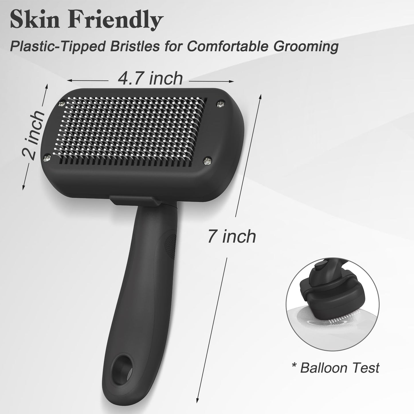 Swihauk Self Cleaning Slicker Brush - Skin Friendly Deshedding Grooming Tool for Dogs & Cats, Suitable for Shedding & Haired Pets, with Pet Supplies Accessories, Blue