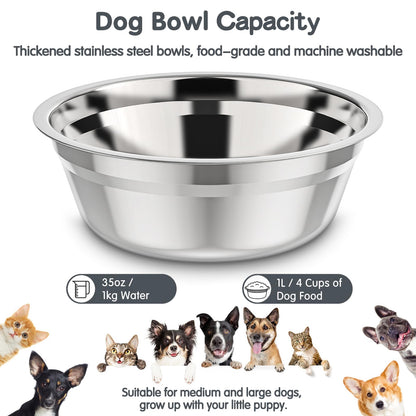 XIAZ Elevated Dog Bowls Large Breed Raised Dogs Bowl Stand Large/Medium Sized Dog 1L Food Water Bowl Stands 5 Heights Adjustable 9/11/12/14in Black Pet Feeder Dish Station