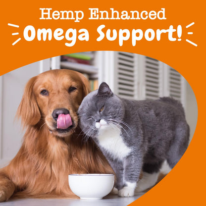 Zesty Paws Wild Alaskan Omega-3 Blend Pollock + Salmon Oil for Dogs and Cats- Skin and Coat Support, Omega 3 Supplement for Pets, 16oz