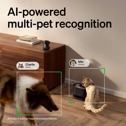 PETLIBRO AI Dog Camera Pet Camera Indoor with Phone App [Multi-Pet Recognition, Daily Activity Analysis & Smart Summaries] Cat Cam 360° View, 1080P Dog Cam Night Vision, 2-Way Audio WiFi Cam