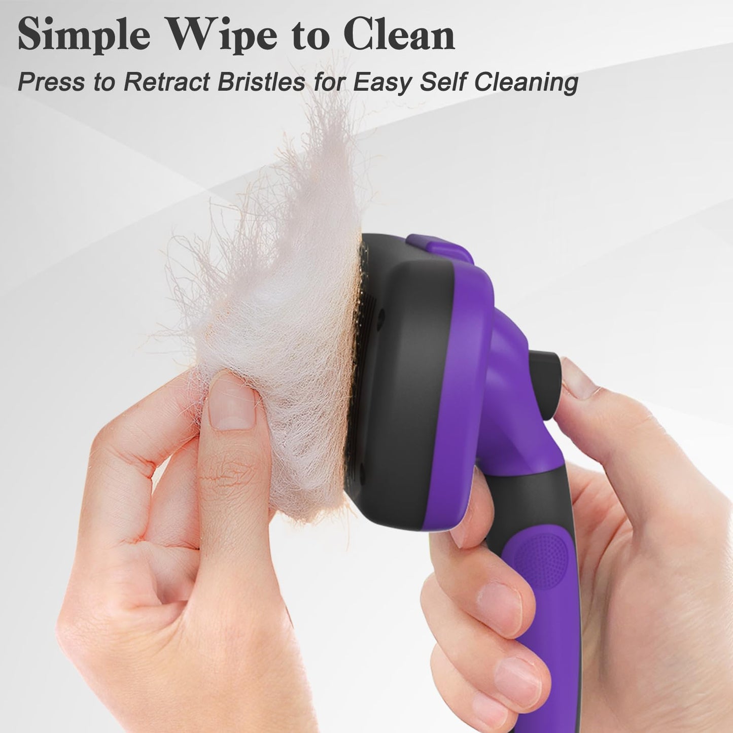 Swihauk Self Cleaning Slicker Brush - Skin Friendly Deshedding Grooming Tool for Dogs & Cats, Suitable for Shedding & Haired Pets, with Pet Supplies Accessories, Blue