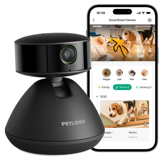 PETLIBRO AI Dog Camera Pet Camera Indoor with Phone App [Multi-Pet Recognition, Daily Activity Analysis & Smart Summaries] Cat Cam 360° View, 1080P Dog Cam Night Vision, 2-Way Audio WiFi Cam